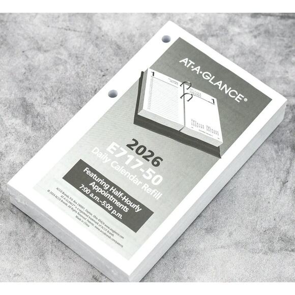 2026 AT-A-GLANCE Daily Desk Calendar Refill 3.5" x 6" Loose-Leaf E71750 Office - Picture 6 of 11